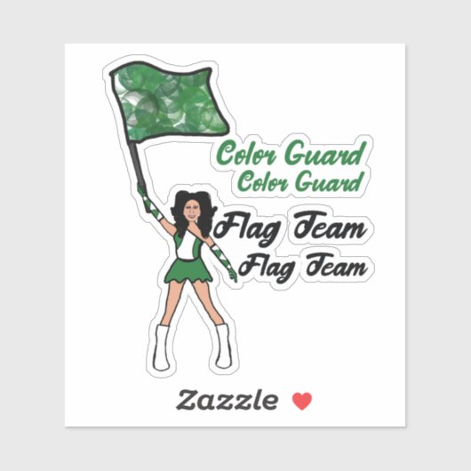 Stickers garde-couleur (vert) (Feuille)