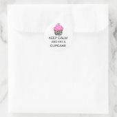 Stickers "GARDEZ LE CALME ET MANGEZ UN CUPCAKE" (Sac)