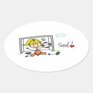 Stickers gardienne de but de football féminin