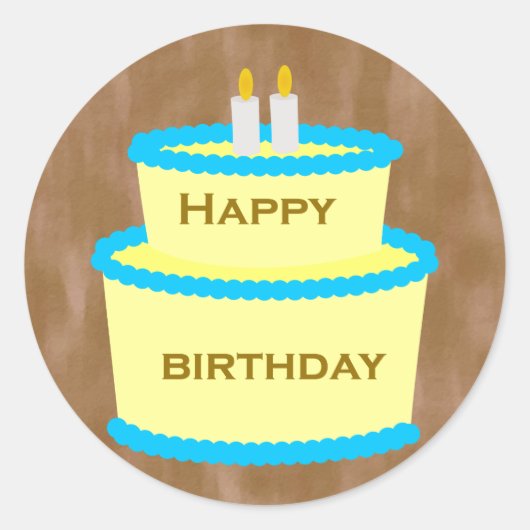 Stickers Gâteau d'anniversaire heureux (Devant)