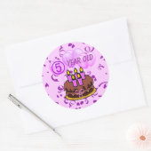 Stickers gâteau ultra mignon 5 ans Anniversaire (Enveloppe)