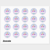 Stickers Gâteau Unicorne Pink Purple Gold (Feuille)