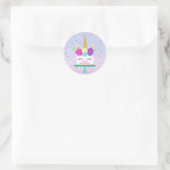 Stickers Gâteau Unicorne Pink Purple Gold (Sac)