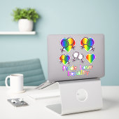 Stickers gay pride Arc-en-ciel Décalages d'amour l (Ordinateur portable sur le bureau)