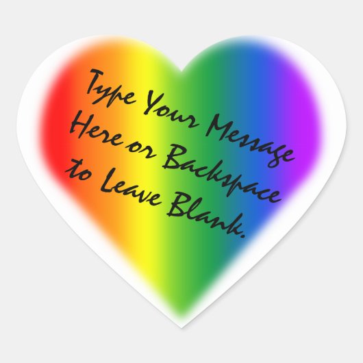 Stickers gay pride Custom Rainbow Love Sticker (Devant)