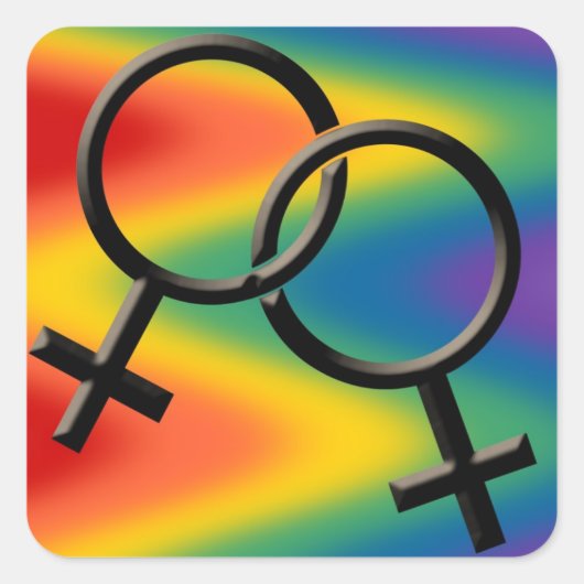 Stickers gay pride Sexe Lesbienne Love Sticker (Devant)