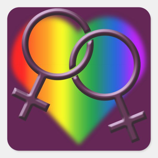 Stickers gay pride Sexe Lesbienne Love Sticker (Devant)