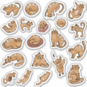 Stickers Ginger-Cat mignons (Devant)