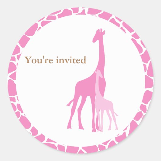 Stickers Giraffe Maman et Bébé (Devant)