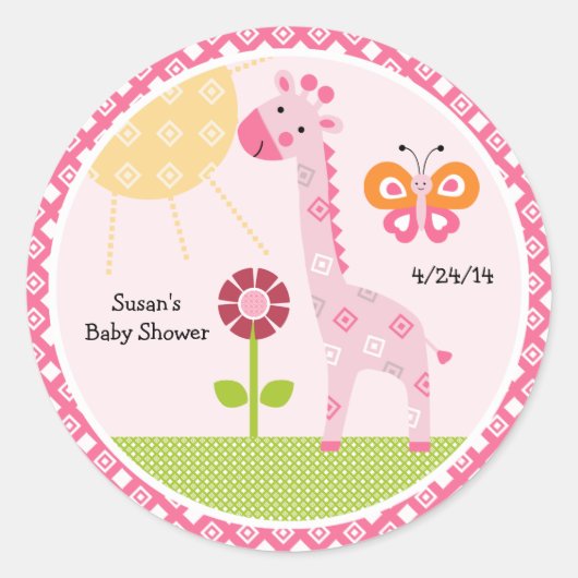 Stickers Giraffe Safari Sunny / Topkapi Cupcake (Devant)