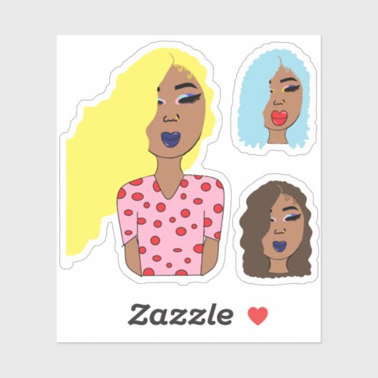 Stickers Glam Girls Set 1 (Feuille)