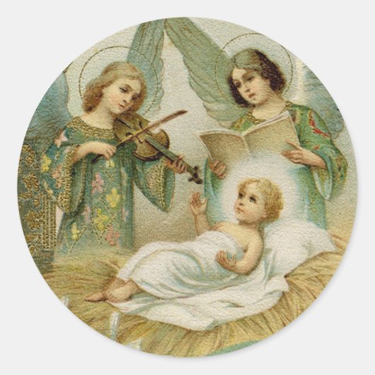 Stickers: Gloria in Excelsis Deo Ronde Sticker (Voorkant)