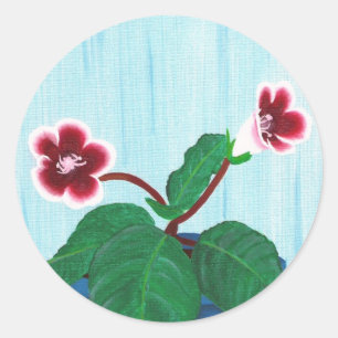 Stickers Gloxinia Fleur de Violette Africaine