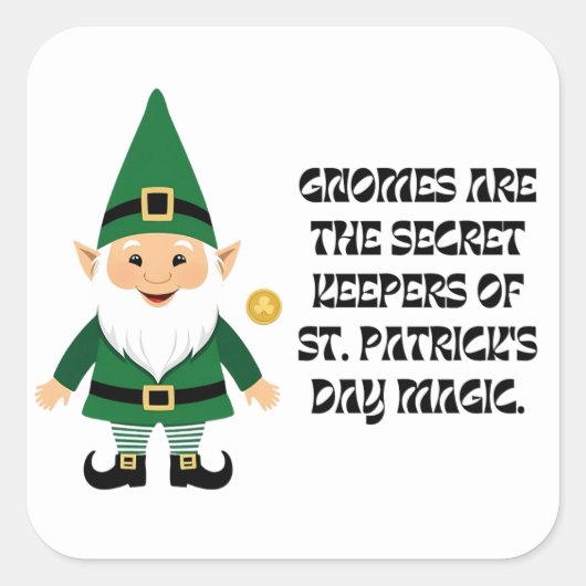 Stickers Gnome St. Patrick's Day (Devant)