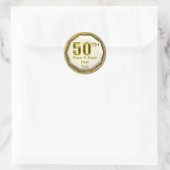 Stickers Gold 50e Anniversaire Ou Anniversaire Per (Sac)