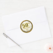 Stickers Gold 50e Anniversaire Ou Anniversaire Per (Enveloppe)