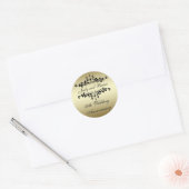 Stickers Gold Black 50th Mariage Anniversaire (Enveloppe)
