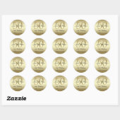 Stickers Gold Black 50th Mariage Anniversaire (Feuille)