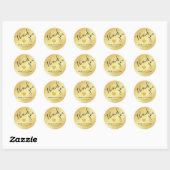 Stickers Gold Foil Heart Merci Graduation (Feuille)