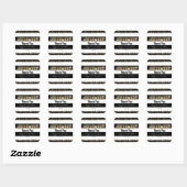Stickers Gold Hollywood Black & White Stripes (Feuille)