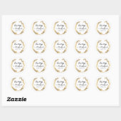 Stickers Gold Leaf Faux Modern Laurel Wreath Party (Feuille)