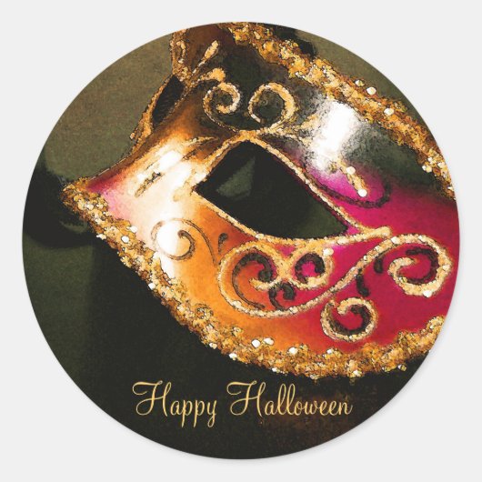 Stickers Gold Masquerade Halloween (Devant)