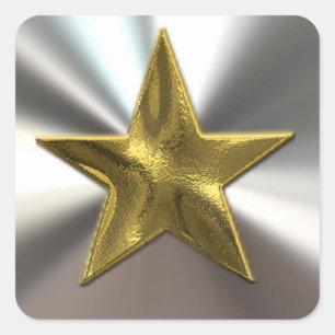 Stickers Gold Star Et Silver
