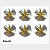 Stickers Gold Star Et Silver (Feuille)