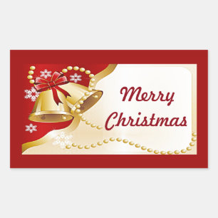 Stickers Gold XMas cloches, perles et flocons de n