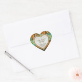 Stickers Golden Nature Green Orange Monogramme (Enveloppe)