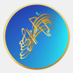 Stickers Golden Notes