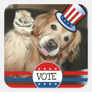 Stickers Golden Retriever VOTE