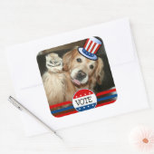 Stickers Golden Retriever VOTE (Enveloppe)