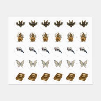 Stickers Gothique Halloween - Chauve-souris, Livre