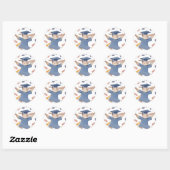 Stickers Graduation Bunny Cute (Feuille)