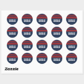 Stickers Graduation Gras Bleu/Rouge (Feuille)