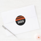 Stickers Graduation Gras Noir/Orange (Enveloppe)