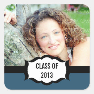 Stickers Graduation Simple, Bleu