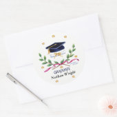 Stickers Graduation Victory Emblem Round (Enveloppe)