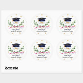 Stickers Graduation Victory Emblem Round (Feuille)