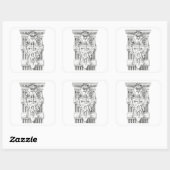 Stickers grand Carré CADUCEUS (Feuille)