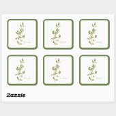Stickers grand Carré FRAIS THYME - Vert (Feuille)