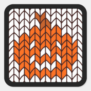Stickers grand Carré JACK-O-LANTERN KNIT