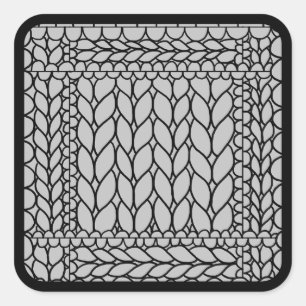 Stickers grand Carré KNIT PURL GRAY II