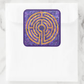 Stickers grand Carré LABYRINTH MOSAIC - Violet (Sac)