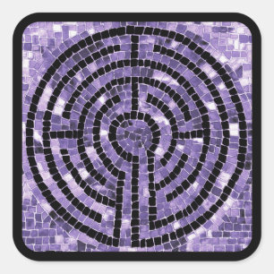 Stickers grand Carré LABYRINTH VI - Noir