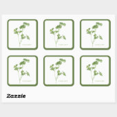 Stickers grand Carré PARSLEY FRAIS - Vert (Feuille)