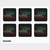 Stickers grand Carré RAINBOW LOVE II (Feuille)
