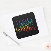 Stickers grand Carré RAINBOW LOVE II (Enveloppe)