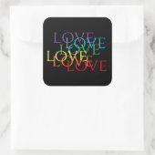 Stickers grand Carré RAINBOW LOVE II (Sac)